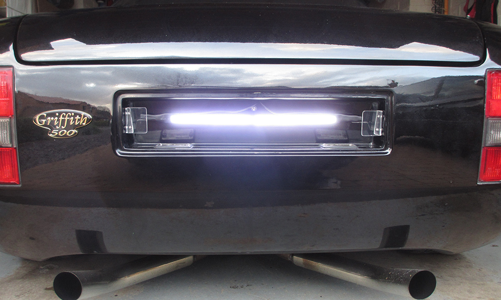 Custom LED back lighting & rear number plate brackets